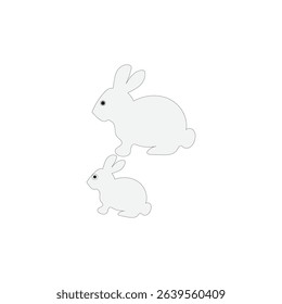 rabbit vector illustration of a very cute and adorable animal