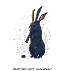 rabbit vector image illustration with light background