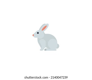Rabbit vector isolated icon. Rabbit emoji illustration.