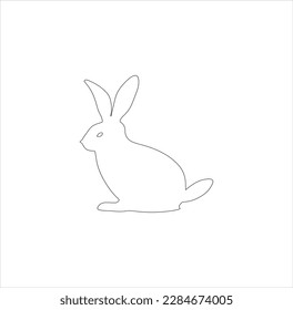 A rabbit vector line art work.