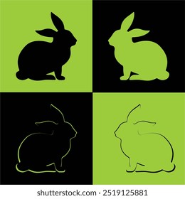 rabbit vector. little rabbit. cute rabbit. rabbit sticker.