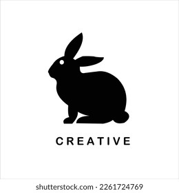 Logotipo del vector vector del vector del vector de conejo Animal