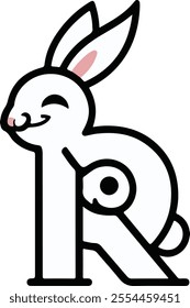 A rabbit vector logo design