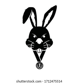 Rabbit Vector Logo design graphic style