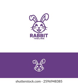 Rabbit vector Logo design template