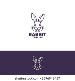 Rabbit vector Logo design template
