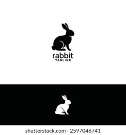 Rabbit vector logo design template