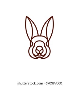 Rabbit - Vector logo / icon mascot illustration

