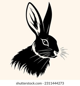 Vector de conejo para logotipo o icono, imágenes prediseñadas, dibujo Elegante estilo minimalista, estilo abstracto Ilustración