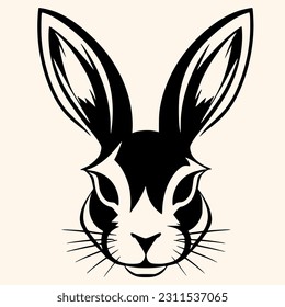 Vector de conejo para logotipo o icono, imágenes prediseñadas, dibujo Elegante estilo minimalista, estilo abstracto Ilustración