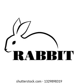 rabbit, vector logo template