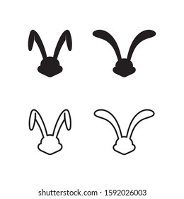 Rabbit vector Logo template and animal icon design 