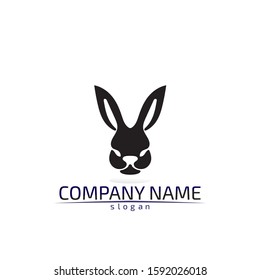 Monoline Rabbit Face Logo Icon Vector Stock Vector (Royalty Free ...
