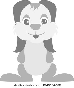 Rabbit Vector On White Background , Use for Web, line , icon or logo, cartoon bunny. 