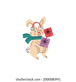 Rabbit Vector On White Background