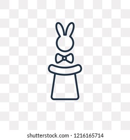 Rabbit vector outline icon isolated on transparent background, high quality linear Rabbit transparency concept can be used web and mobile