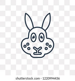 Rabbit vector outline icon isolated on transparent background, high quality linear Rabbit transparency concept can be used web and mobile