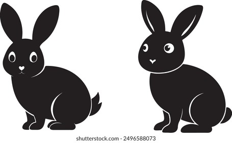 Rabbit vector silhouette art illustration