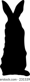 Rabbit vector silhouette photo, shilhouette rabbit