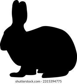 Rabbit vector silhouette photo, shilhouette rabbit