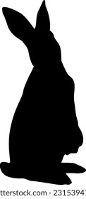 Rabbit vector silhouette photo, shilhouette rabbit