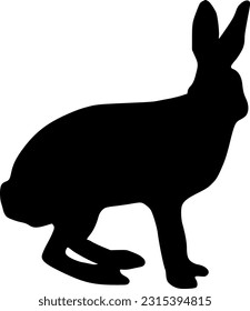 Rabbit vector silhouette photo, shilhouette rabbit