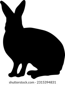 Rabbit vector silhouette photo, shilhouette rabbit