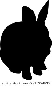 Rabbit vector silhouette photo, shilhouette rabbit
