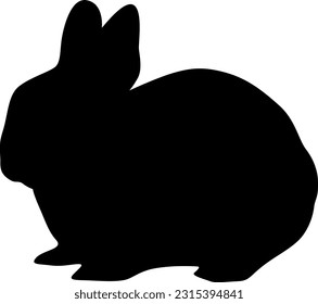 Rabbit vector silhouette photo, shilhouette rabbit