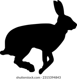 Rabbit vector silhouette photo, shilhouette rabbit