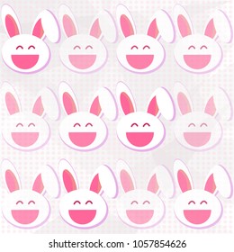 Rabbit vector white color background wallpaper illustration design