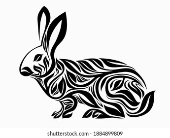Rabbit in a vegetable ornament
