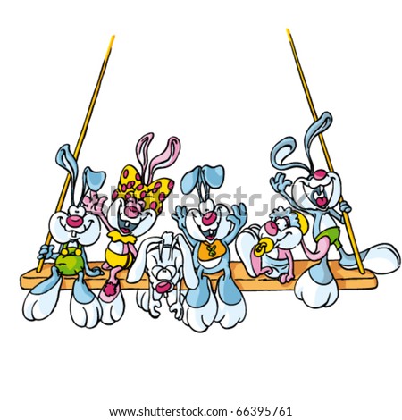 Download Rabbit Wedding Rabbit Cartoon Vector Illustration Stock ...