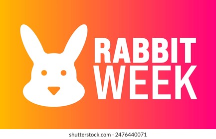 Rabbit Week background template. Holiday concept. Use a background, banner, placard, card, and poster design template with text inscription and standard color. vector illustration.