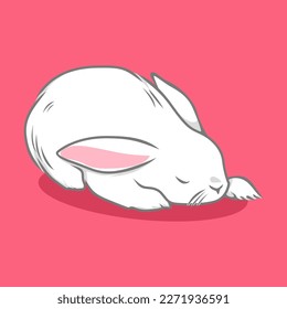 Rabbit White Cute Animal Vector Illustration