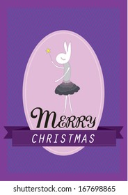 rabbit wishing poster template vector/illustration / background/ greeting card