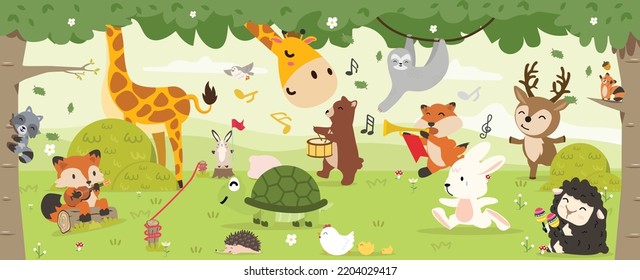 Rabbit withTurtle is Running to Finish