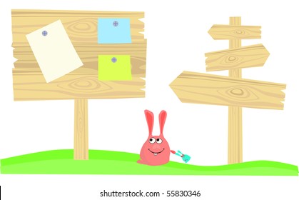 Rabbit and woody billboards