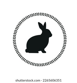 Rabbit Wreath Modern Creative Illustration Vector eps 10