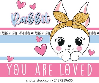 RABBIT YOU ARE LOVED CUTE HEART