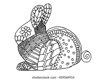 Rabbit Zentangle