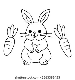 Rabbite deasign black and with white background