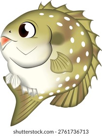 'Rabbitfish (AIGO)' funny illustration.vector format.