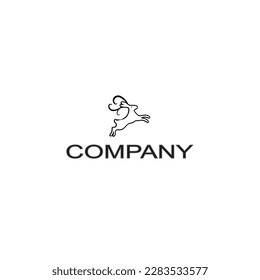 Rabbiticon or Logo template. Cute animal.vector