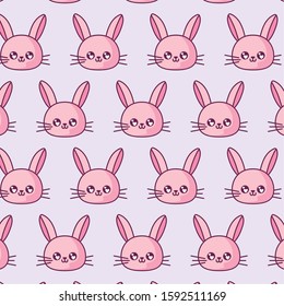 Set Cute Rabbits Funny Doodle Animals Stock Vector (Royalty Free ...