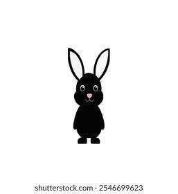 rabbits cute set on  white background, isolated vector set of rabbits vector