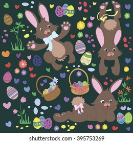 Rabbits and eggs.