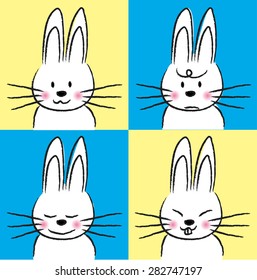 rabbits face icon