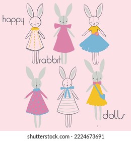 Rabbits graphic design, colors and more