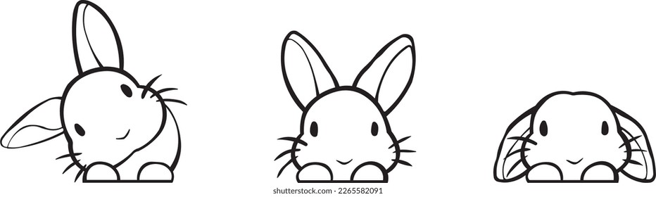 Rabbits graphic image for the logo and art